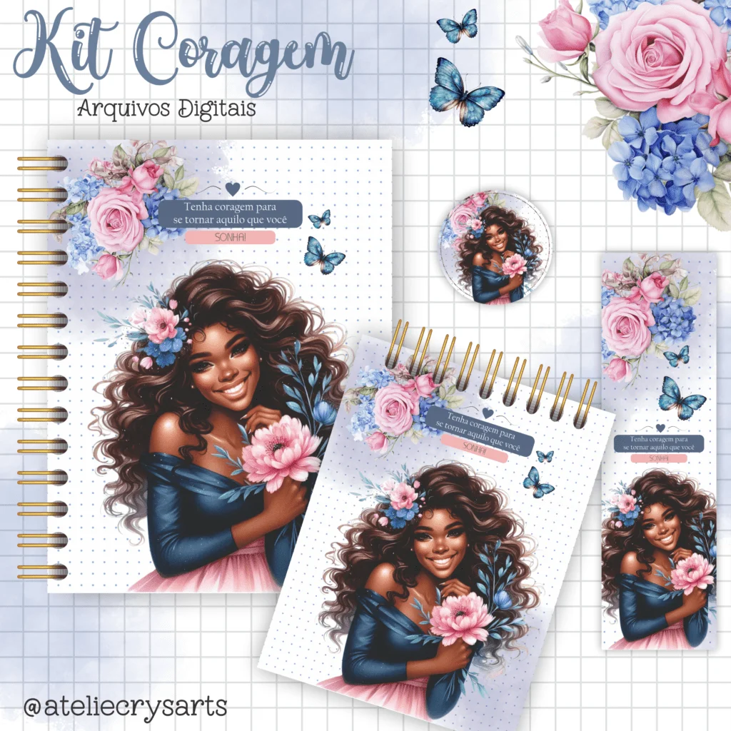 Kit Encadernação Coragem (Crys Arts) 2