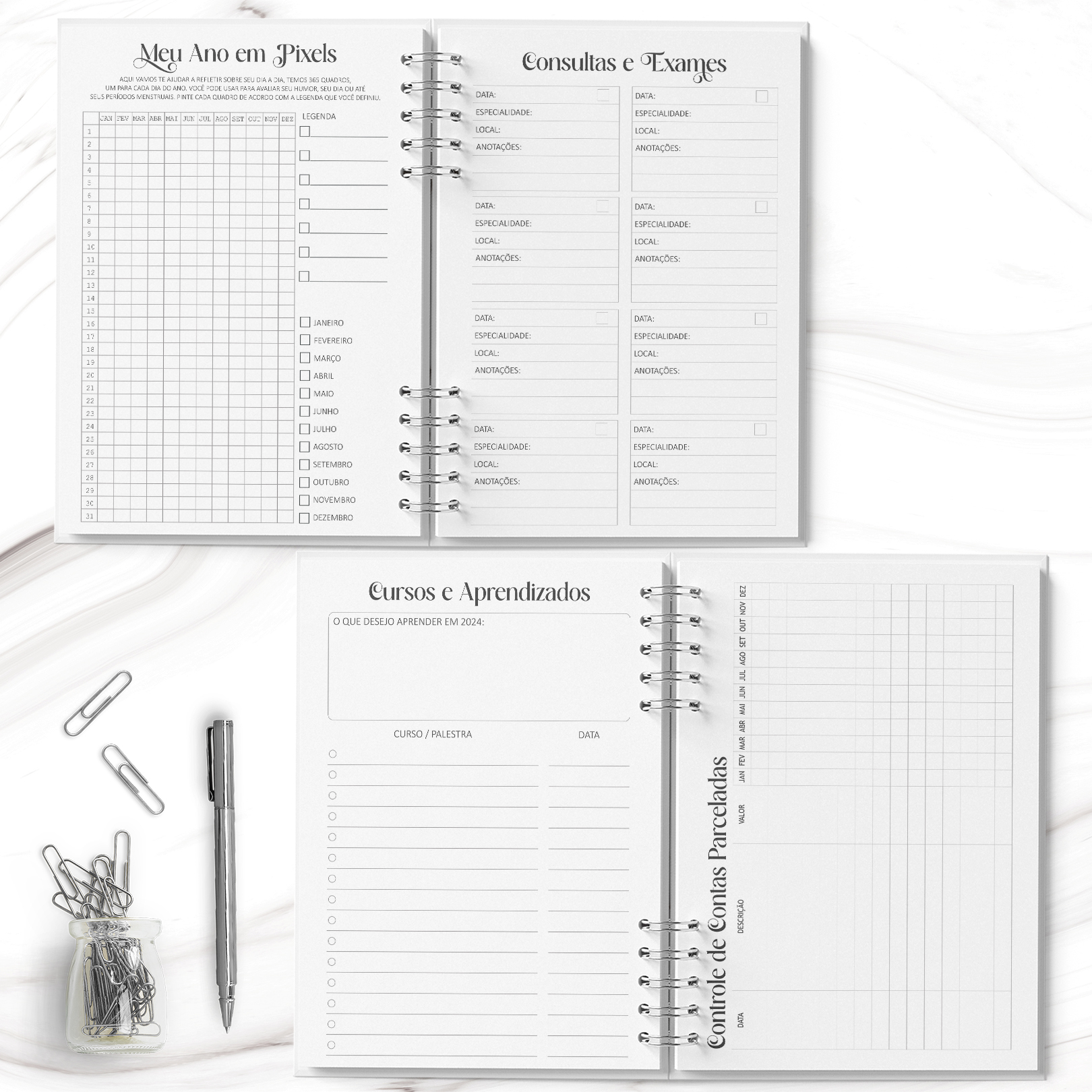 Arquivo Miolo Planner 2025 Neutro (Bicho Papel) 5