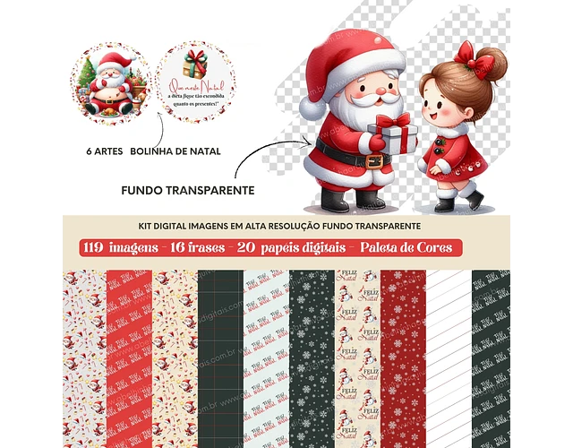 Kit Digital Natal Família Noel - Abelhinha 2