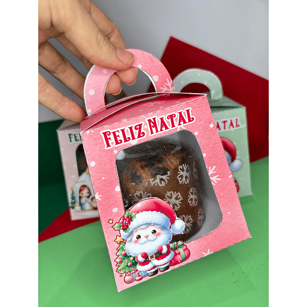 Arquivo Natal Caixa para Mini Panetone - Camy Artes