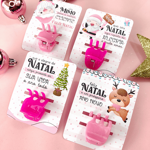  Arquivo Natal Rosa Card Presilha Piranha - vê moraes