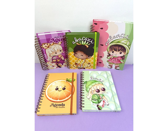 Arquivo Fruit Girls - Combo Encadernação Escolar 2