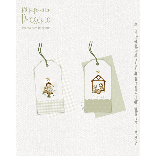 Arquivo Natal Kit Papelaria Presépio (Printables) - Carinas Paper 2