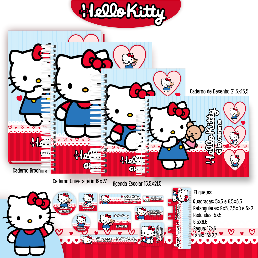 Arquivo Kit Escolar 2025 Hello Kitty - Pamella Vieira 1