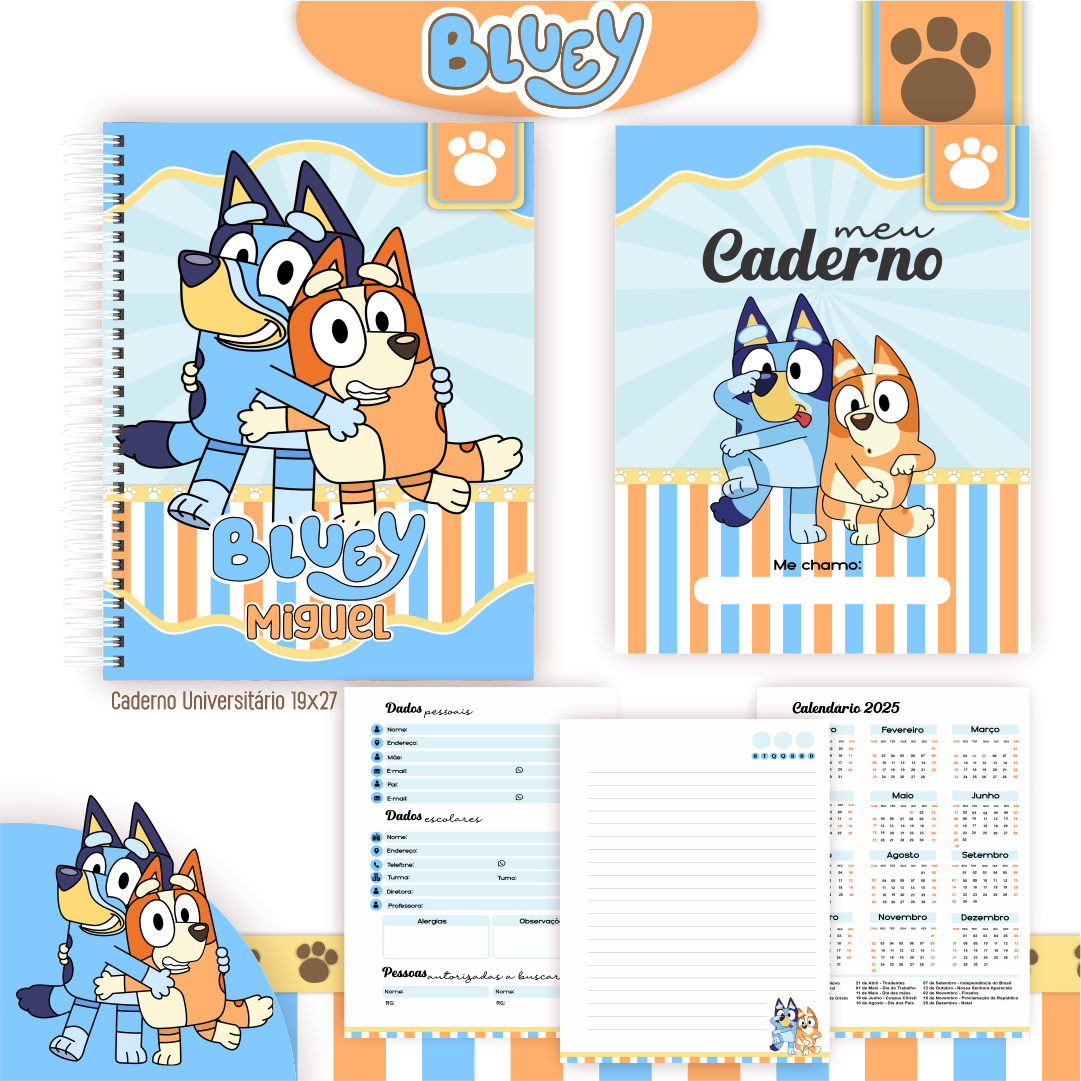 Arquivo Kit Escolar 2025 Bluey - Pamella Vieira 6