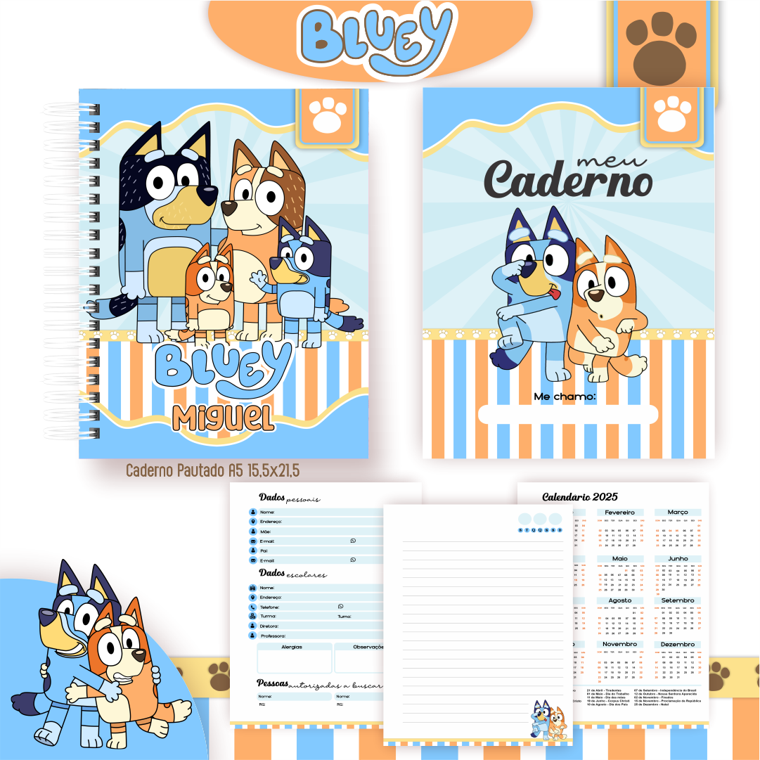 Arquivo Kit Escolar 2025 Bluey - Pamella Vieira 7