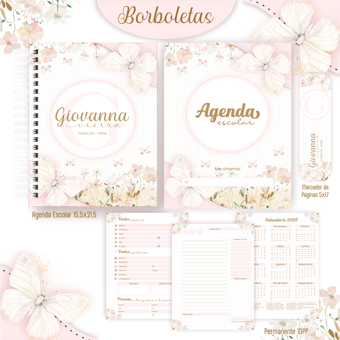 Arquivo Kit Escolar 2025 Borboletas - Pamella Vieira 6