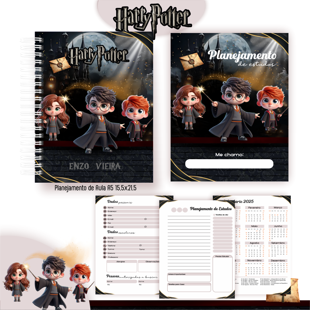 Arquivo Kit Escolar 2025 Harry Potter - Pamella Vieira 2