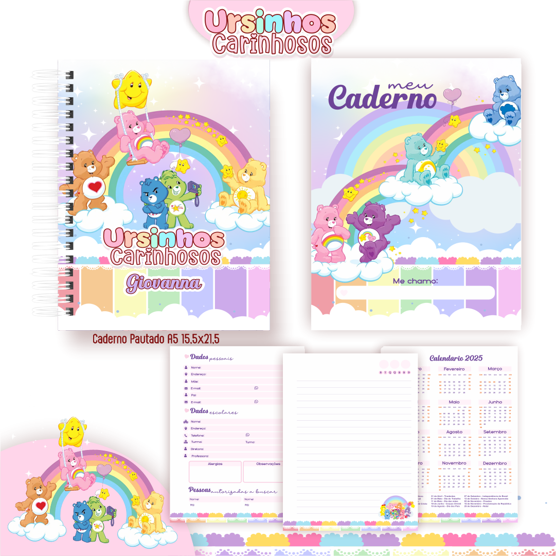Arquivo Kit Escolar 2025 Ursinhos Carinhosos - Pamella Vieira 3