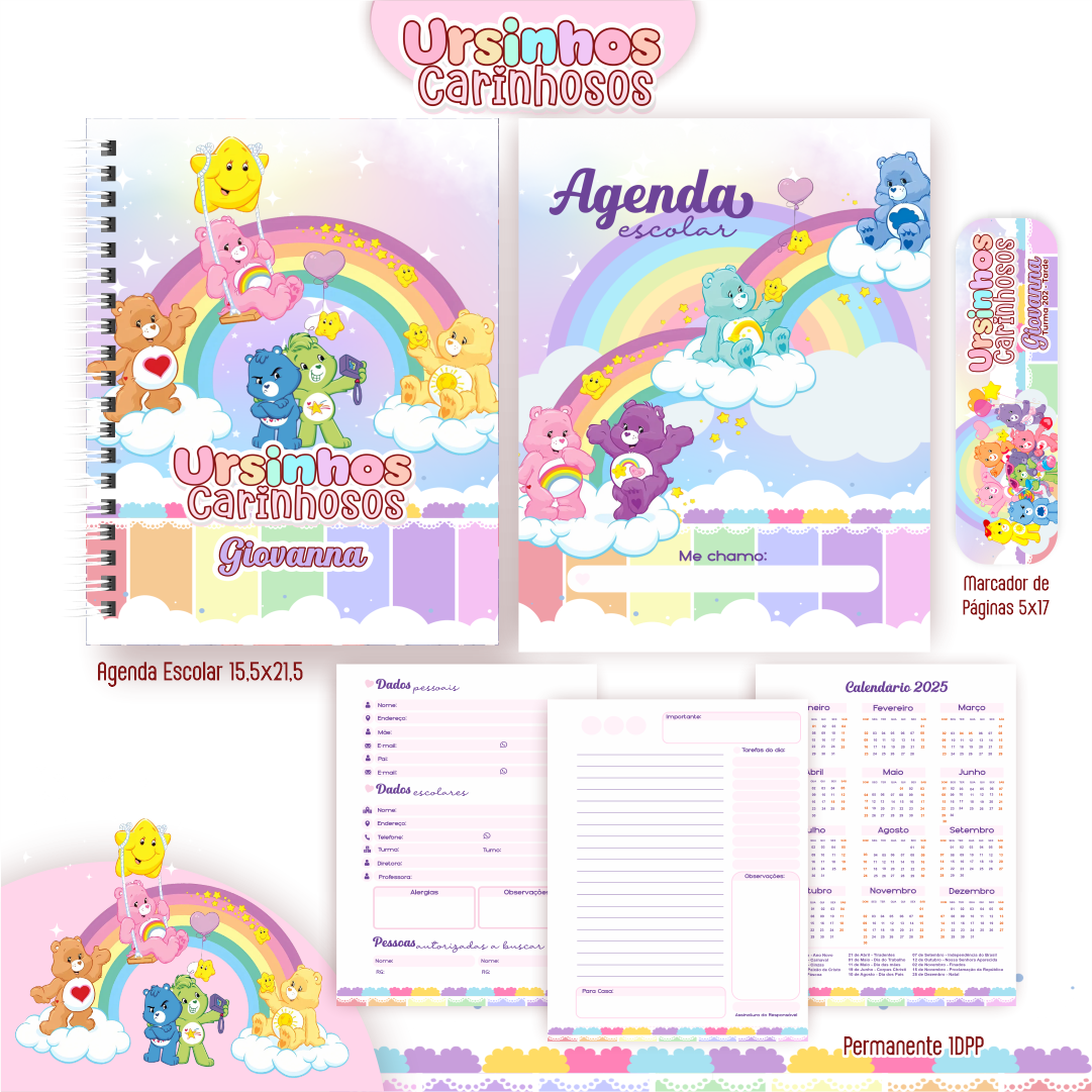 Arquivo Kit Escolar 2025 Ursinhos Carinhosos - Pamella Vieira 5