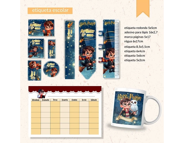 Arquivo Kit Escolar Harry Potter Love - BM ARQUIVOS 2
