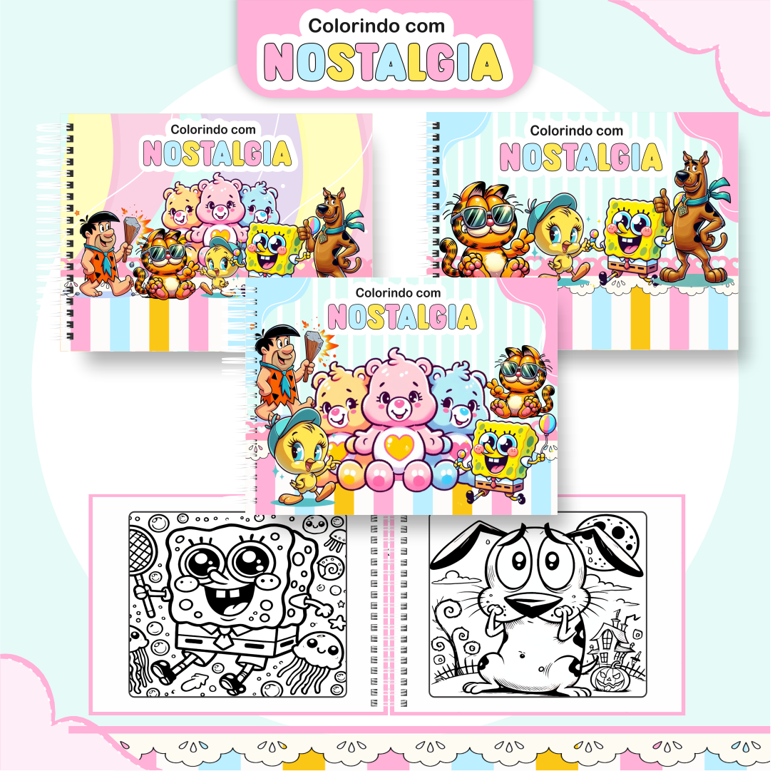 Arquivo Livro de Colorir Nostalgia Desenhos Antigos - PAMELLA 1