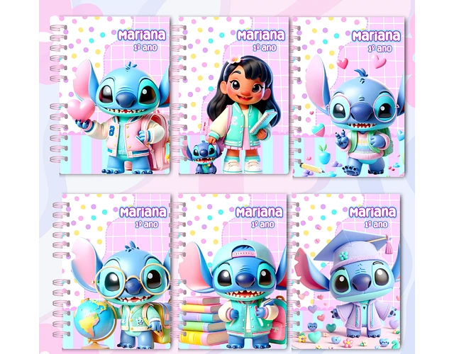 Arquivo Combo Escolar Stitch - Caramelo Designer 3