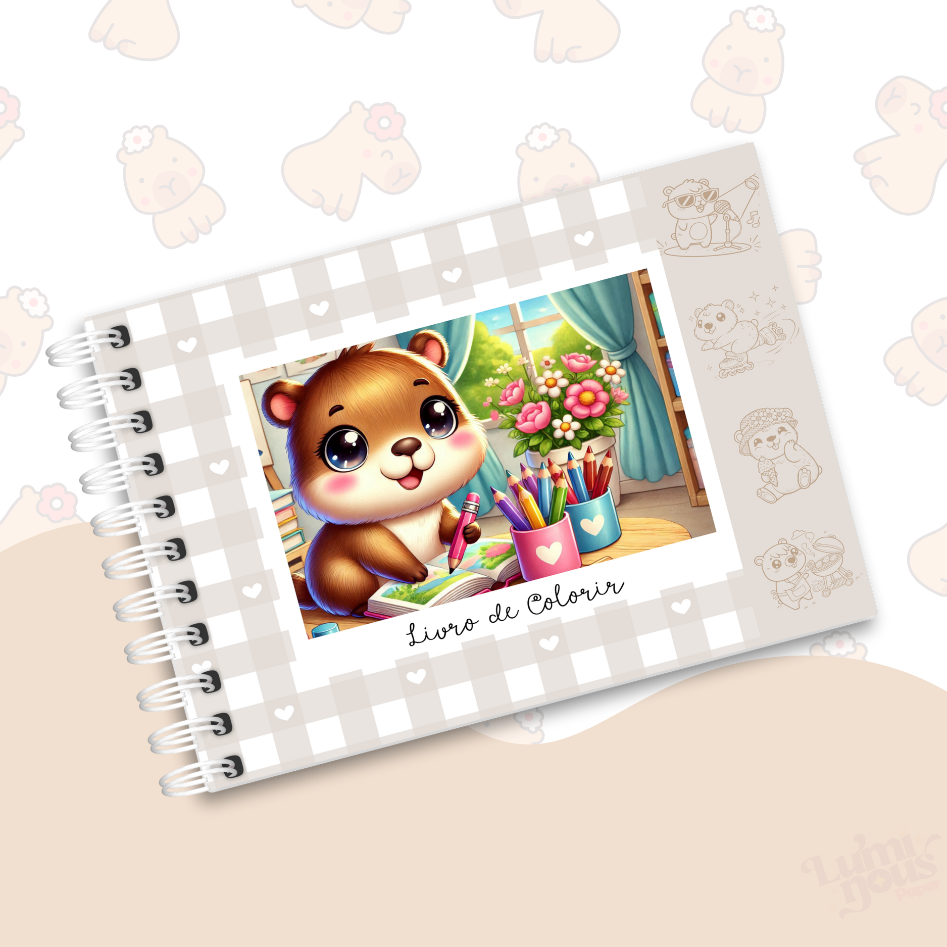 Arquivo Livro de Colorir Capivara - LUMINOUS 3
