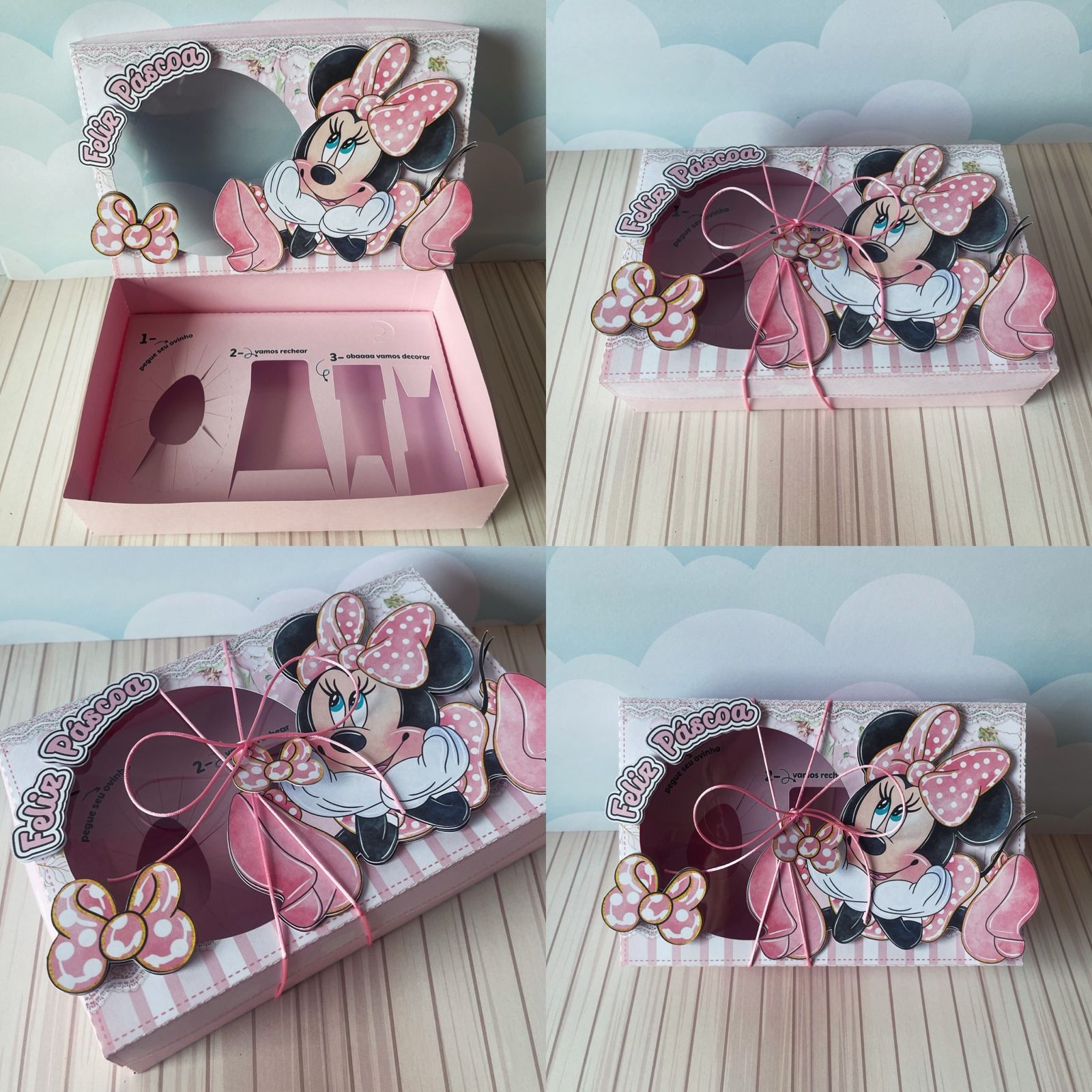 Arquivo Páscoa Mini Confeiteiro Minnie Rosa - LINA 1