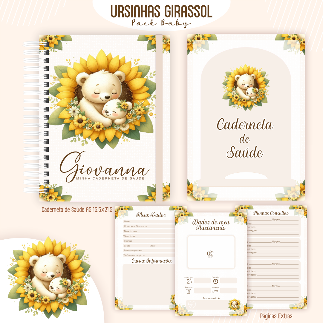 Arquivo Encadernação Baby Ursinhas Girassol - PAMELLA VIEIRA 3