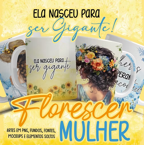 Arquivo Dia da Mulher Caneca Ela Nasceu para ser Gigante 32 - Originale 1
