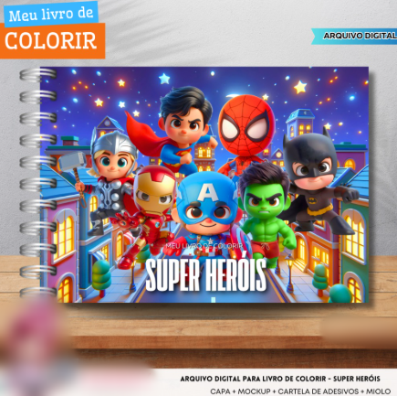 Arquivo Livro de Colorir Super Heróis - Fanddy 1