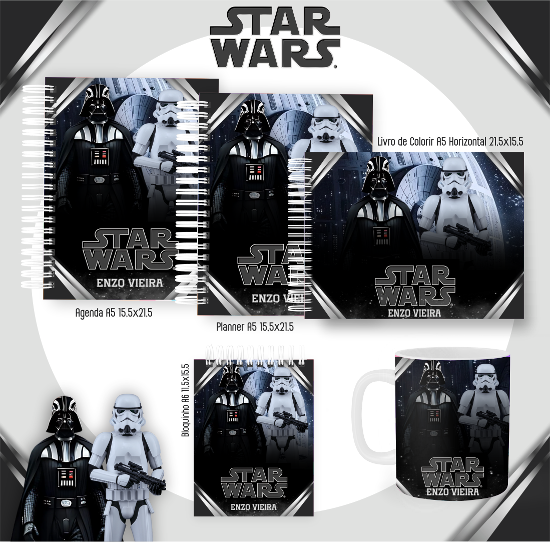Arquivo Encadernação Star Wars + Livro DeColorir - PAMELLA 1
