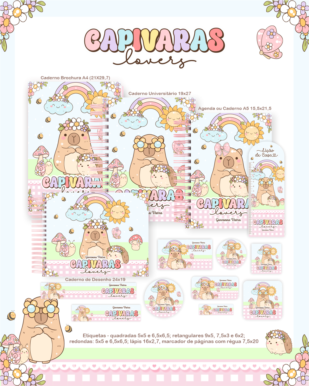 ARQUIVO ESCOLAR CAPIVARA LOVERS - PAMELLA 1