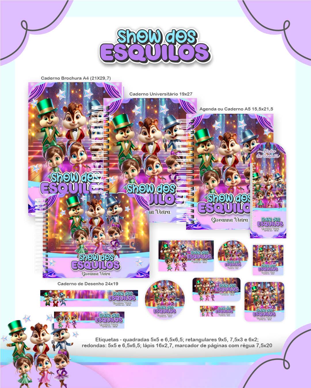 ARQUIVO ESCOLAR SHOW DOS ESQUILOS - PAMELLA 1