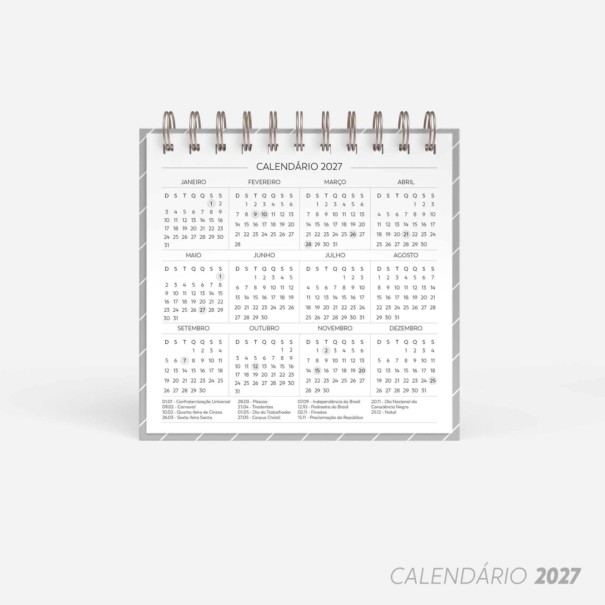 Arquivo Super Combo de Calendário de Mesa 2026 - Nilmara 17