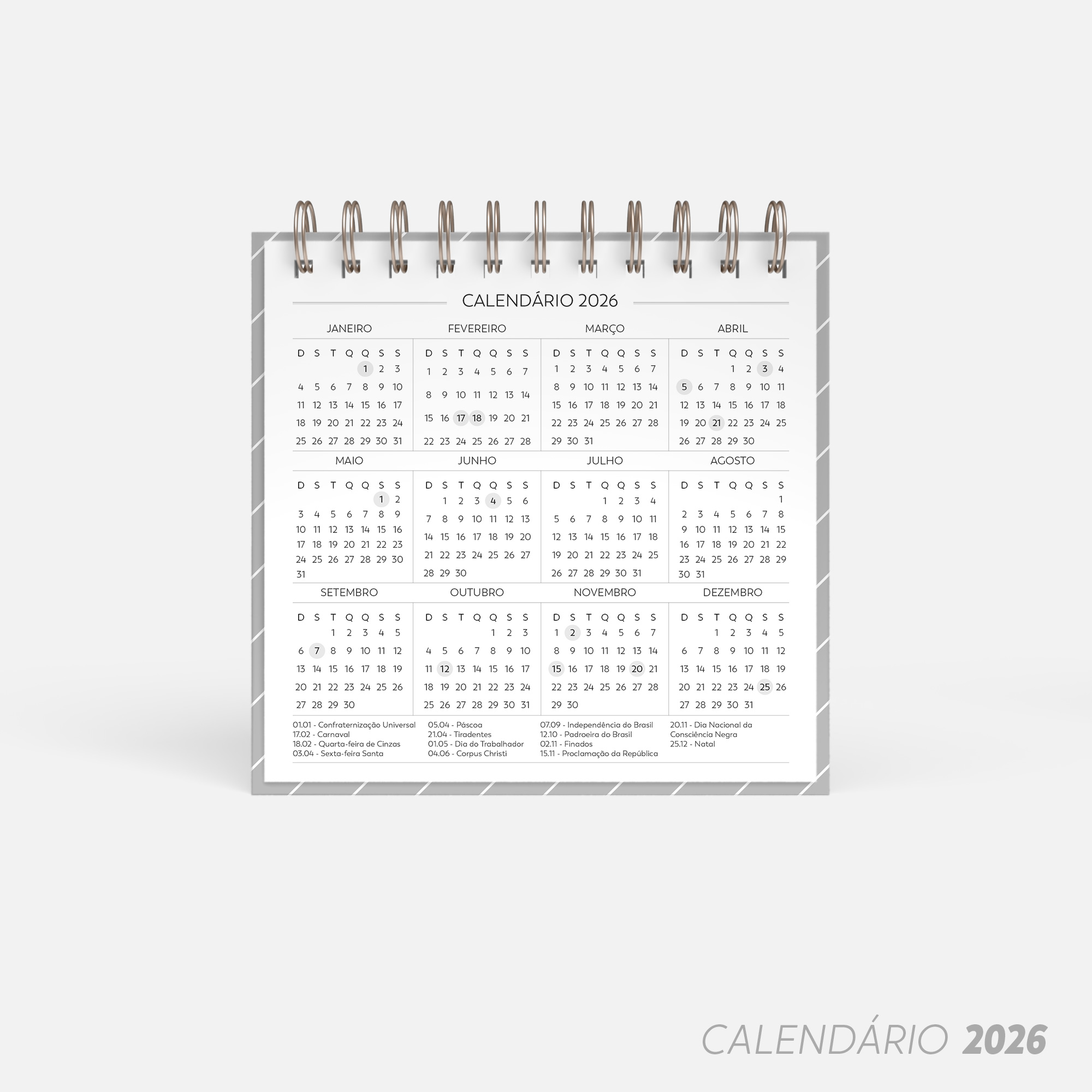 Arquivo Super Combo de Calendário de Mesa 2026 - Nilmara 18