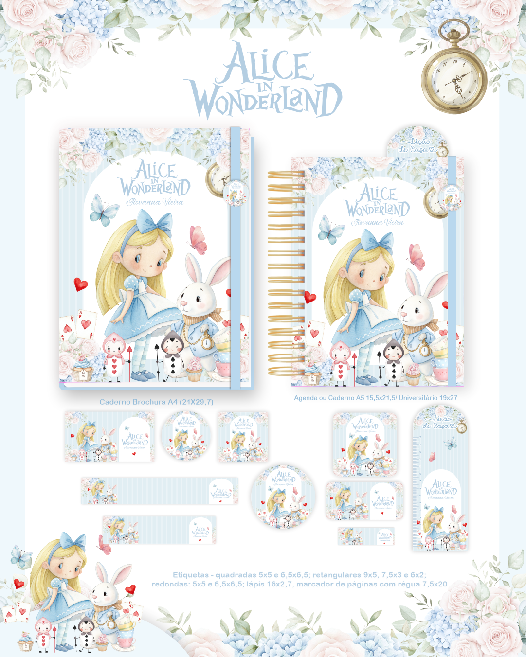 Arquivo Encadernação Escolar 2026 Alice no Pais das Maravilhas - Pamella Vieira 5