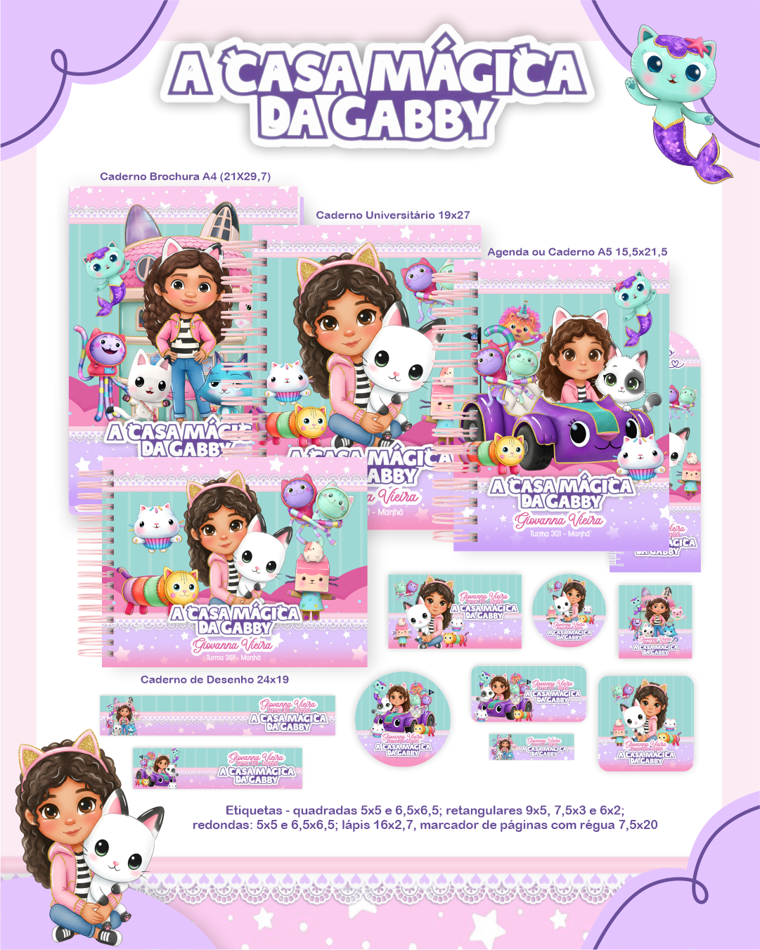 Arquivo Encadernação Escolar 2026 A Casa mágica da Gabby - Pamella Vieira 1