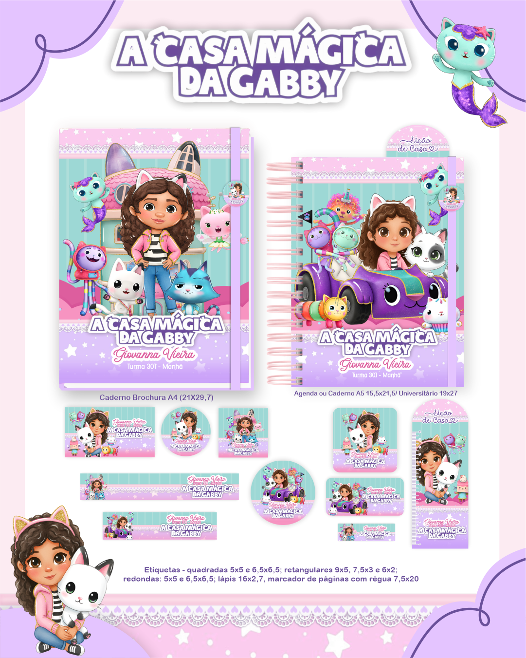 Arquivo Encadernação Escolar 2026 A Casa mágica da Gabby - Pamella Vieira 4