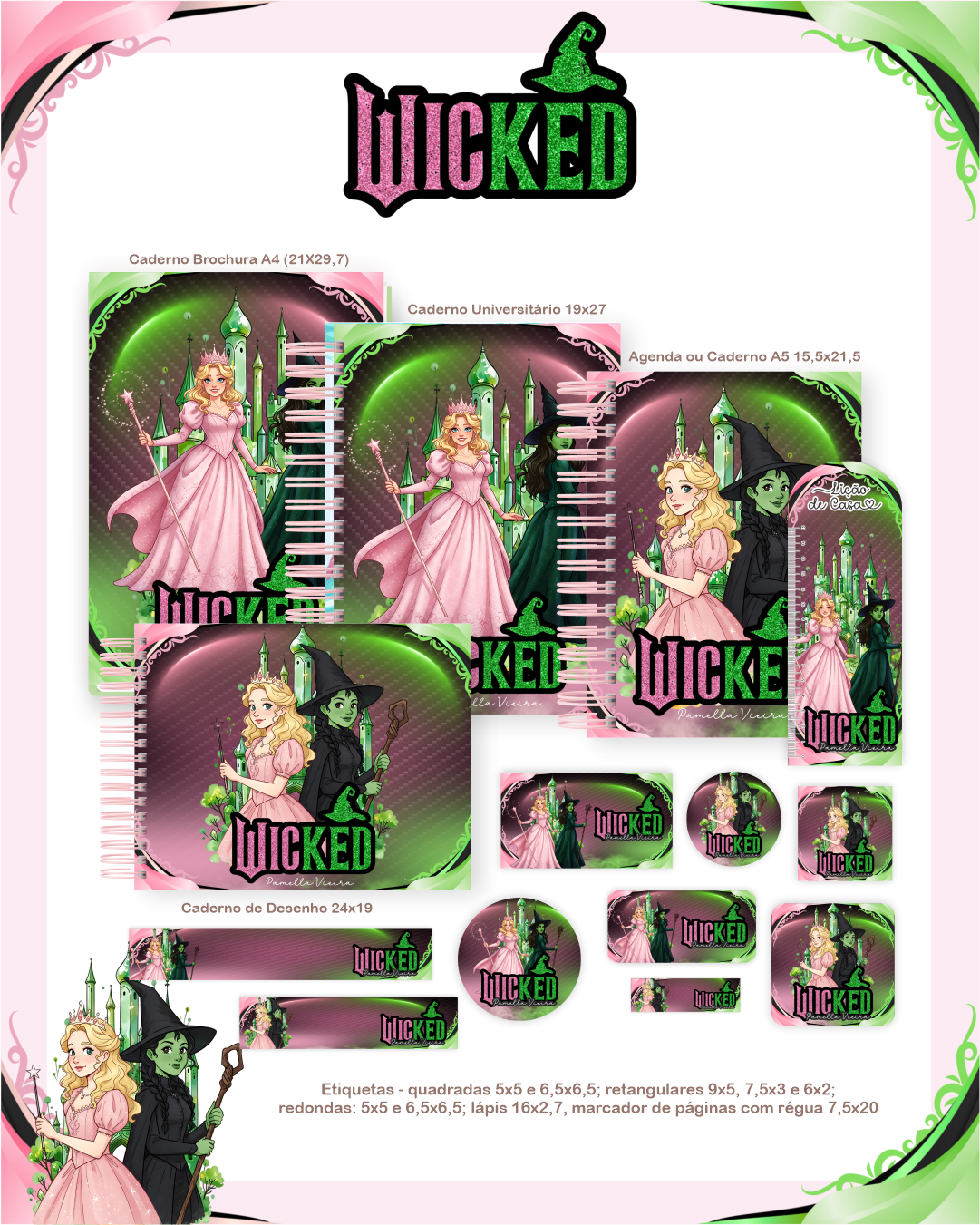 Arquivo Encadernação Escolar 2026 Wicked - Pamella Vieira 1