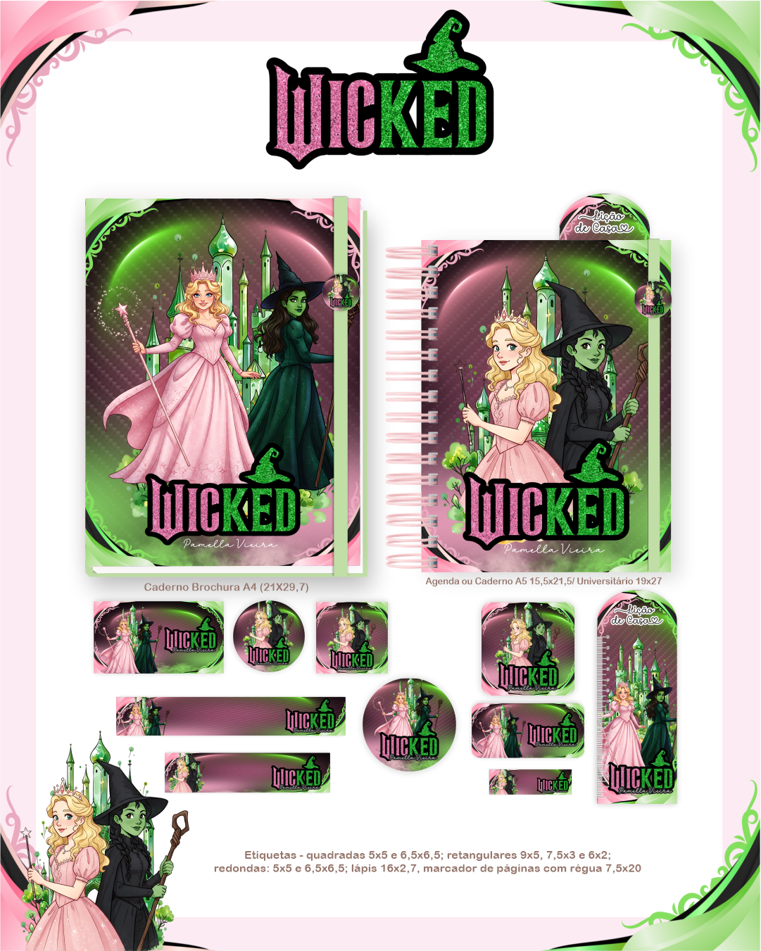 Arquivo Encadernação Escolar 2026 Wicked - Pamella Vieira 2