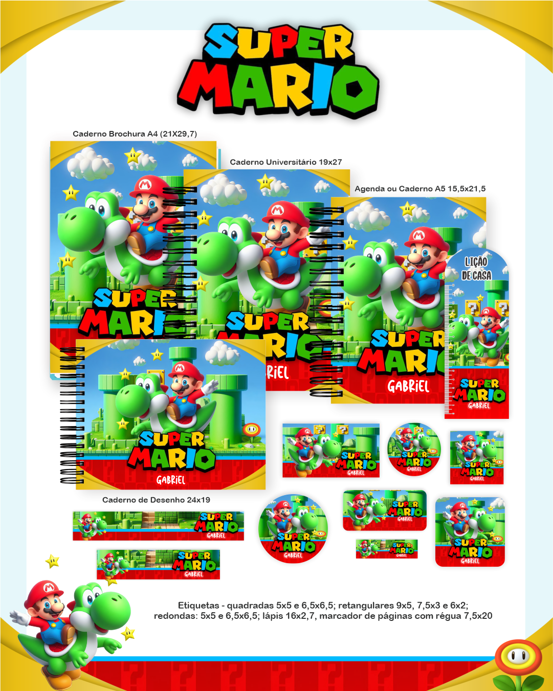 Arquivo Encadernação Escolar 2026 Super Mario - Pamella Vieira 1