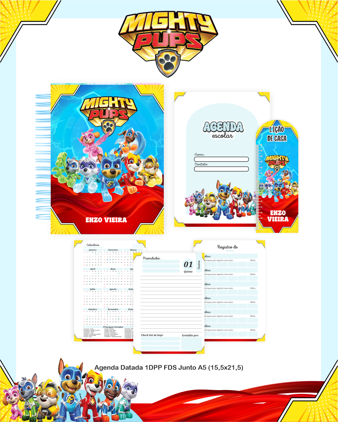 Arquivo Encadernação Escolar 2026 Patrulha Canina - Pamella Vieira  4