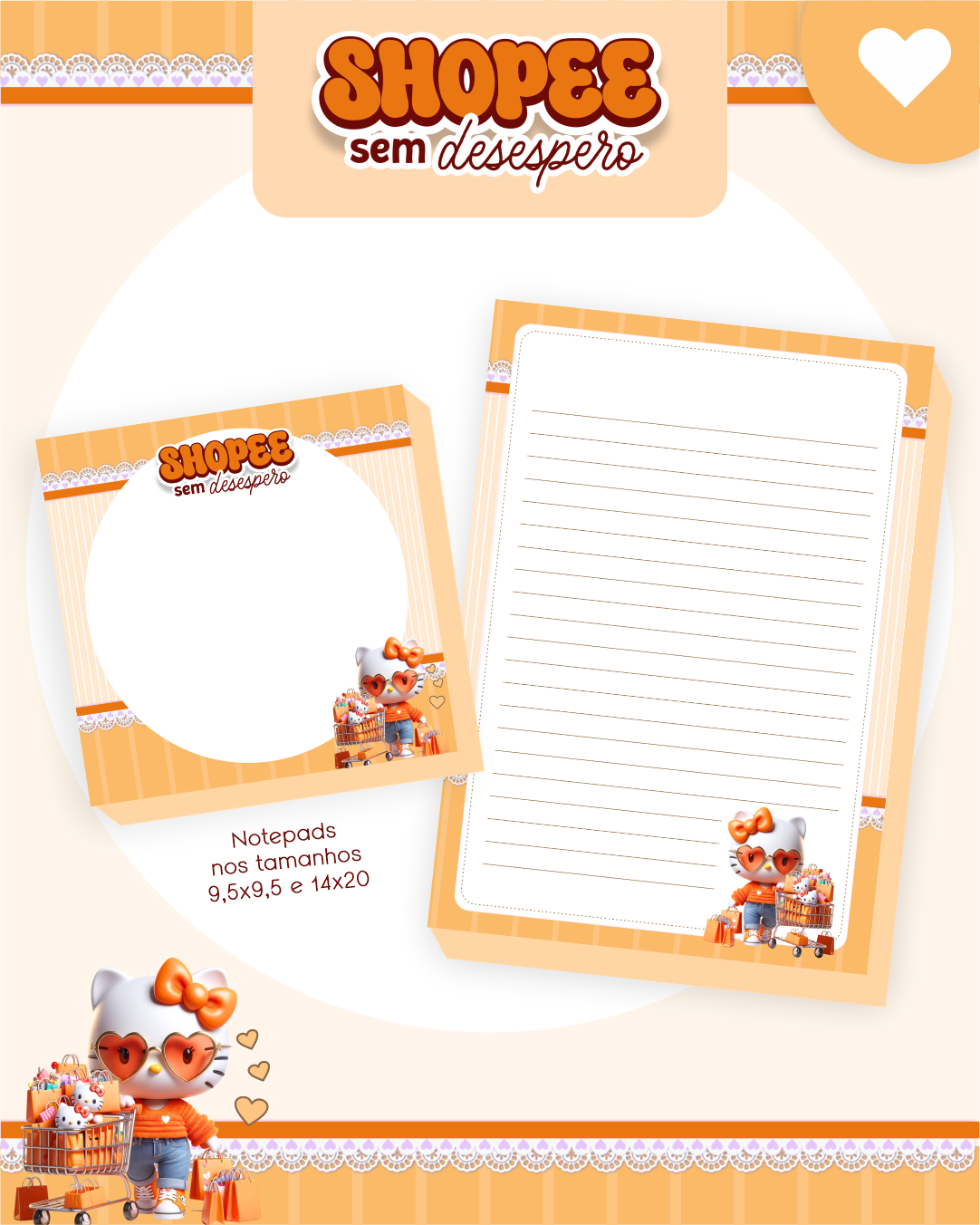 Arquivo Encadernação Combo Financeiro Hello Kitty Shopee - Pamella Vieira 2