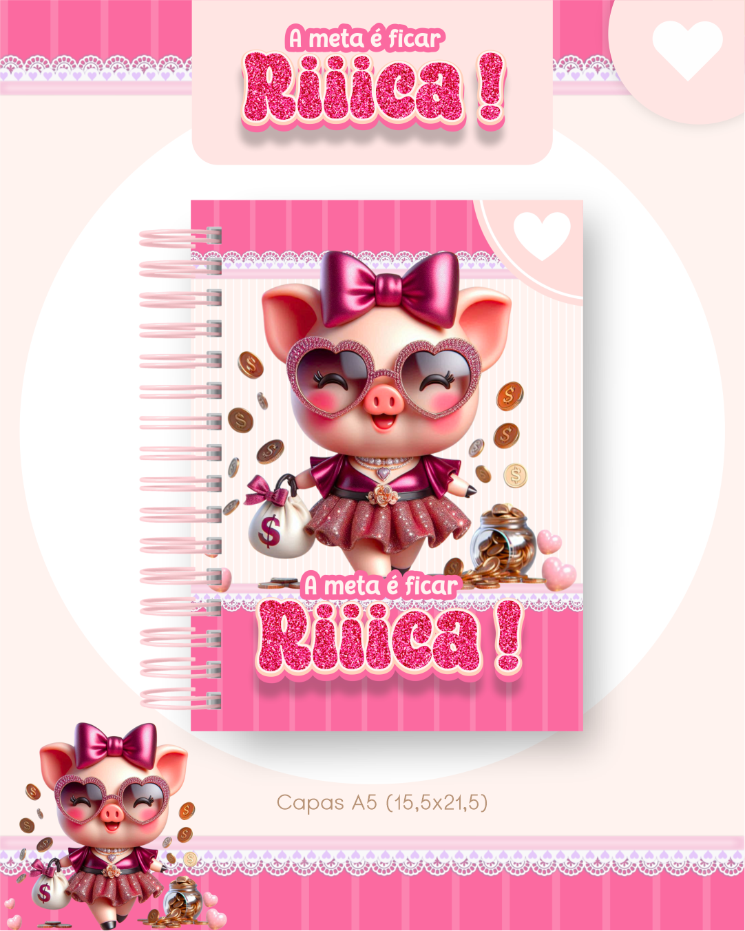 Arquivo Encadernação Combo Financeiro Porquinha Rica - Pamella Vieira 2