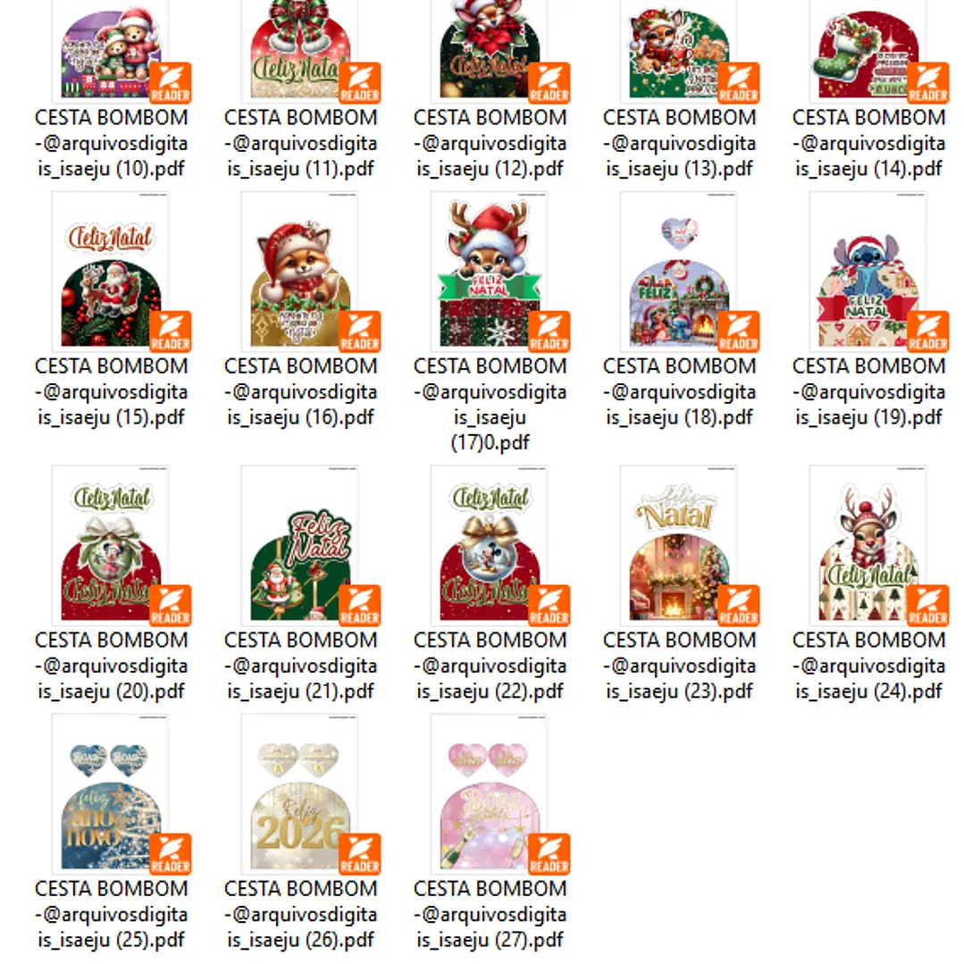 Arquivo Cesta Bombom Natal - Ateliê Digital Express 2