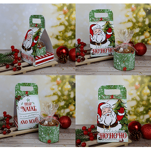 Arquivo Natal Bolsa para Mini Panetone - Chuvinha de Papel 