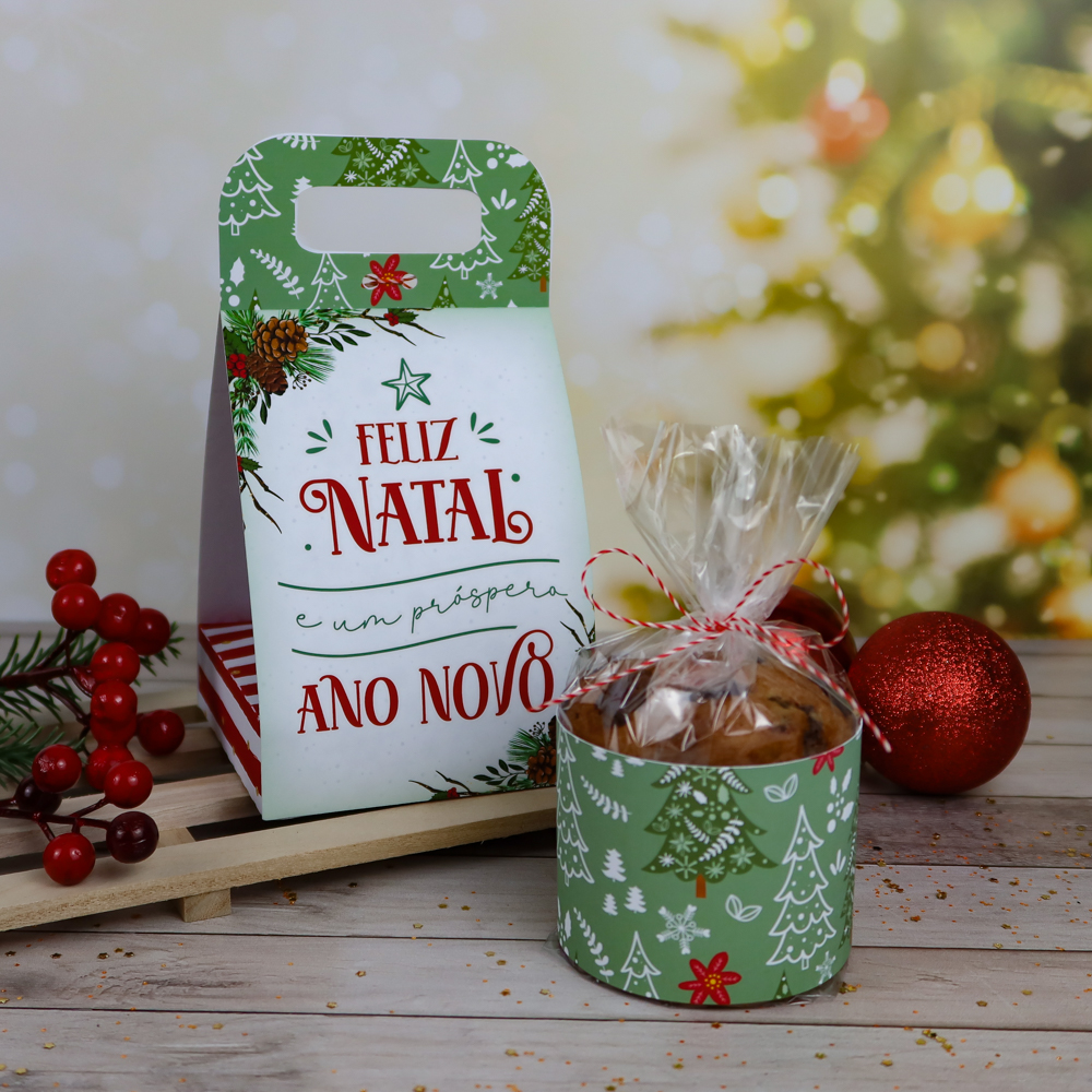 Arquivo Natal Bolsa para Mini Panetone - Chuvinha de Papel  2