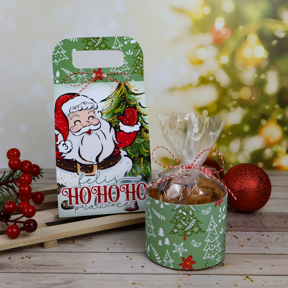 Arquivo Natal Bolsa para Mini Panetone - Chuvinha de Papel  4