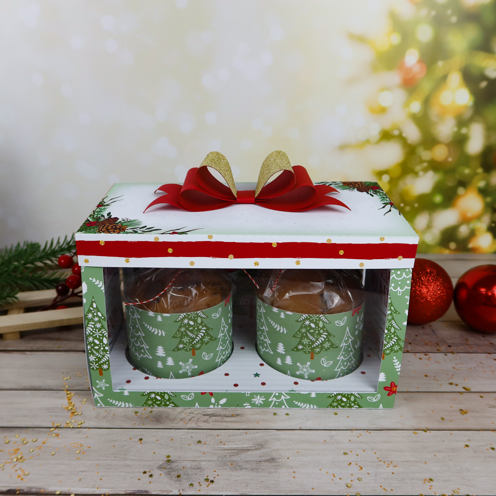 Arquivo Natal Caixa 2 Mini Panetones ou Esfera - Chuvinha de Papel 5