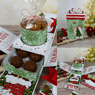 Arquivo Natal Caixa Explosão Mini Panetone e Doces - Chuvinha de Papel