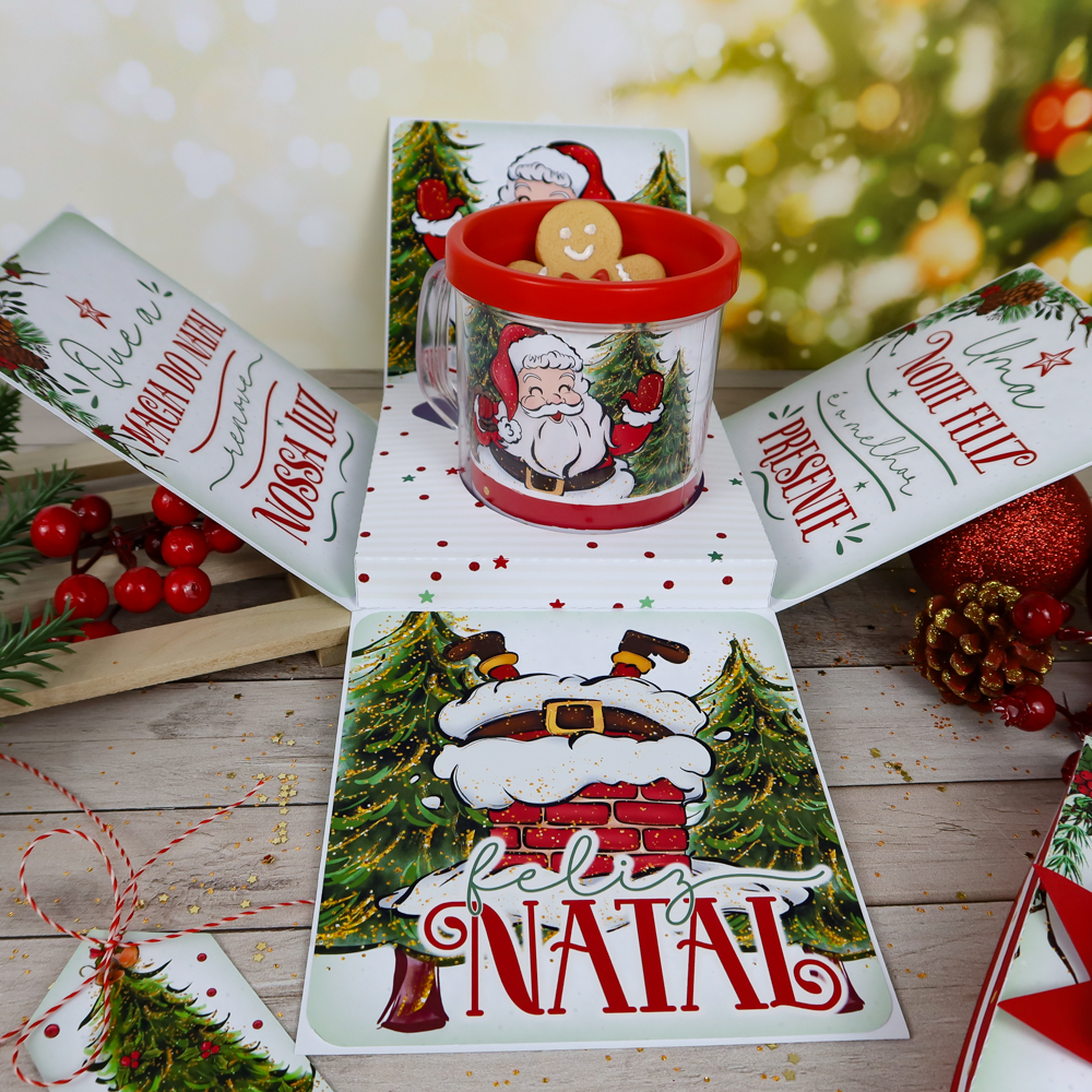 Arquivo Natal Caixa Explosão para Caneca - Chuvinha de Papel 5