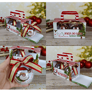 Arquivo Natal Caixa para 2 Esferas - Chuvinha de Papel