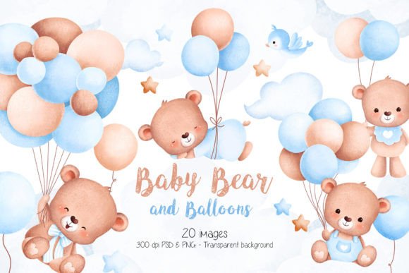 Arquivo Kit Digital Usinhos Azul com Balões  1