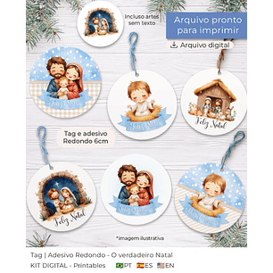 Arquivo Natal Tags Redondas O verdadeiro natal - BALLOON