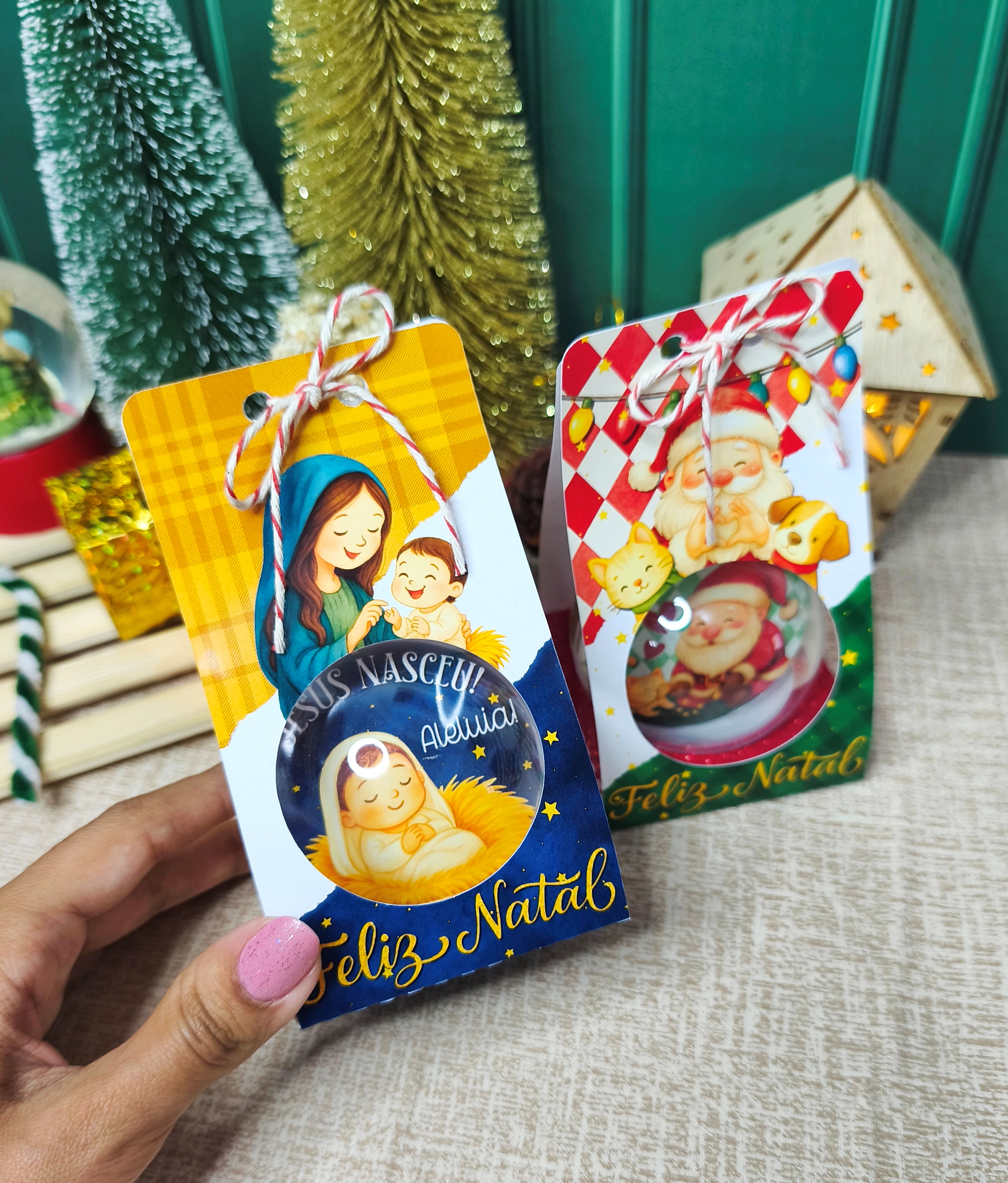 Arquivo Natal Caixa Bola acrilica - DESENHITOS DA JANA 1