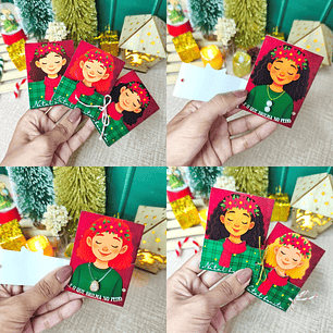 Arquivo Natal Card Brinco e Colar - DESENHITOS DA JANA