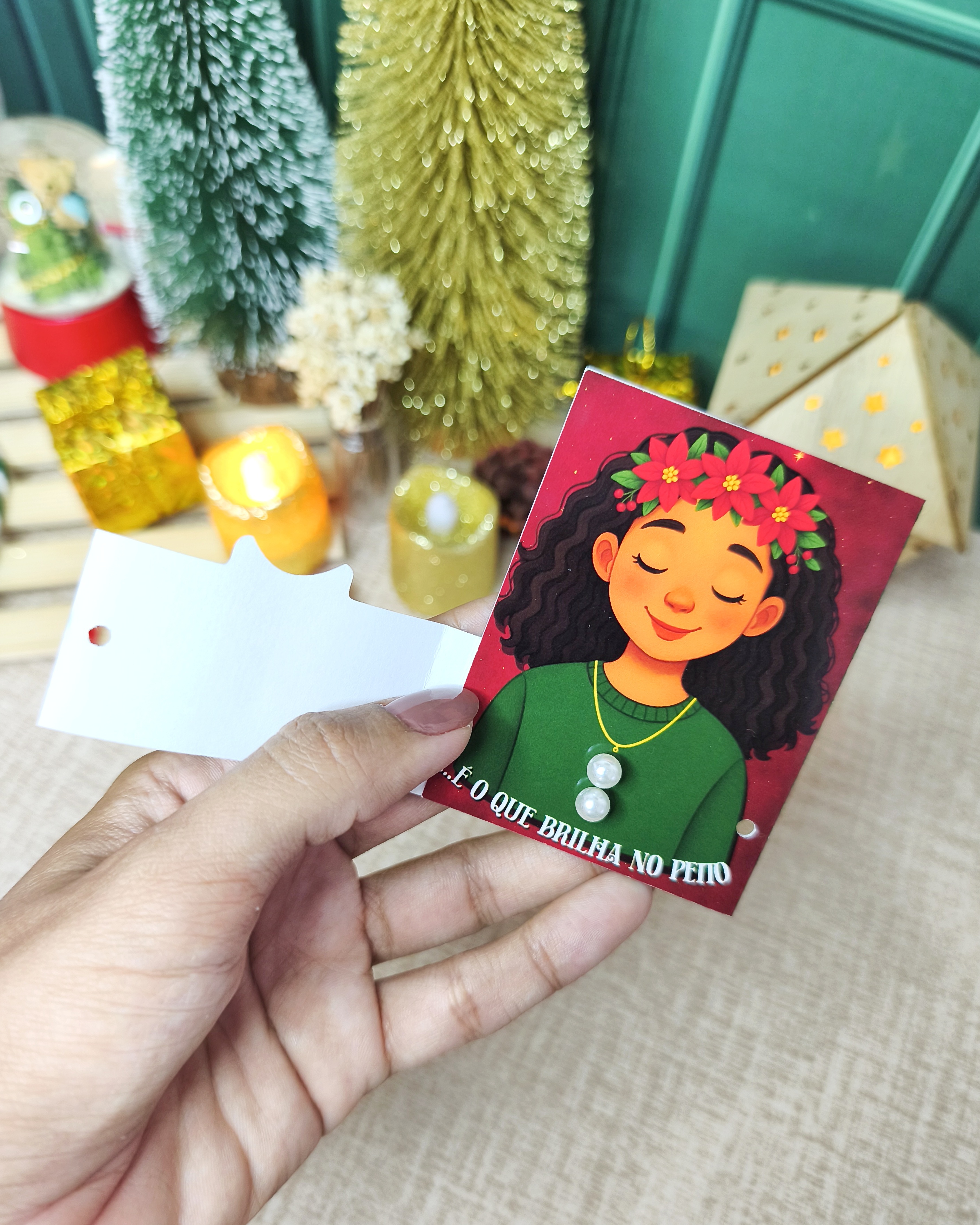 Arquivo Natal Card Brinco e Colar - DESENHITOS DA JANA 2