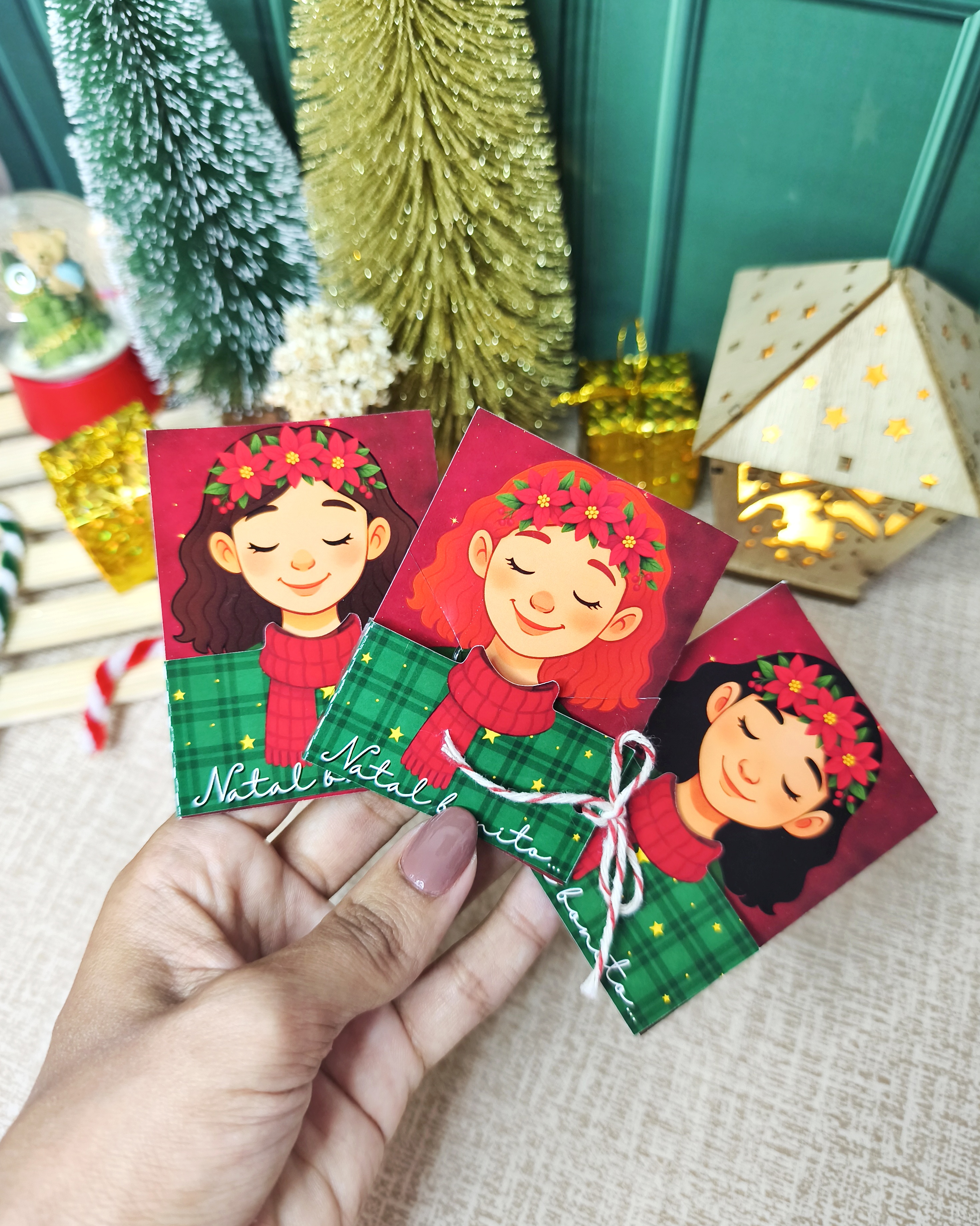 Arquivo Natal Card Brinco e Colar - DESENHITOS DA JANA 5
